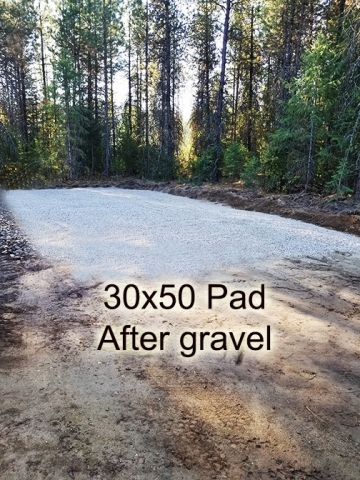 30x50 gravel pad